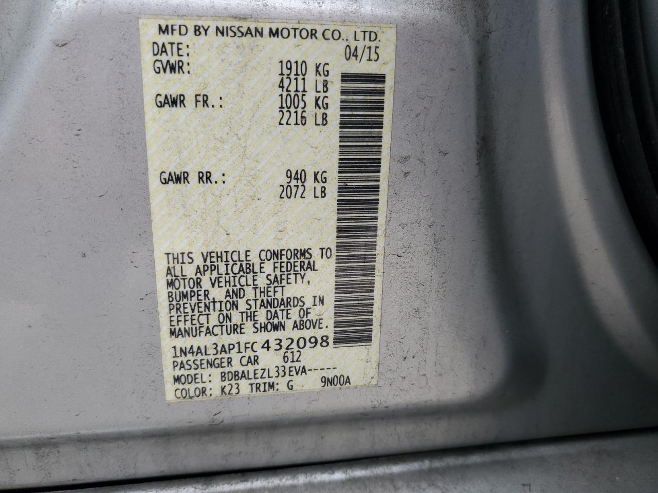 2015 Nissan Altima - Image 13