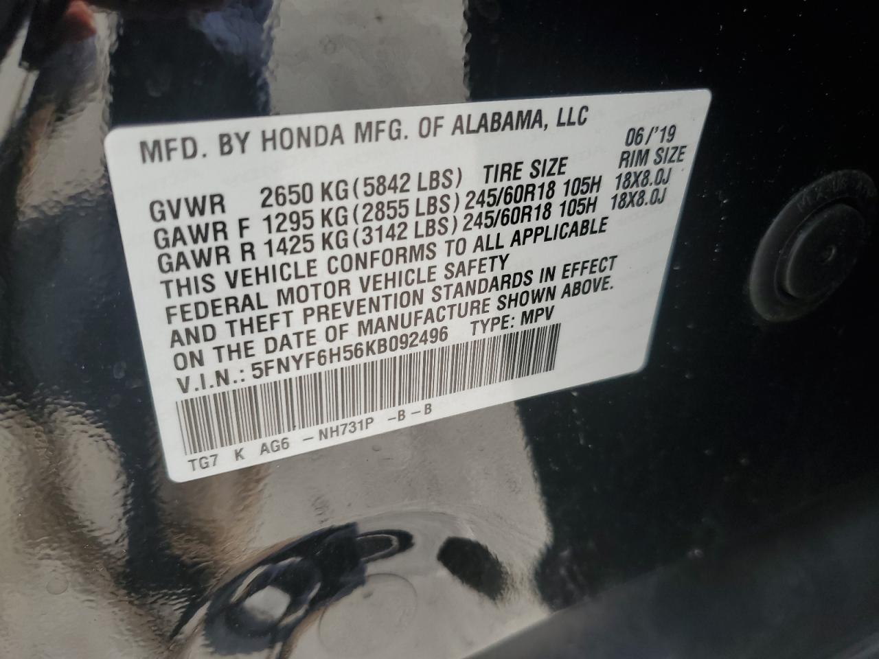 2019 Honda Pilot - Image 13