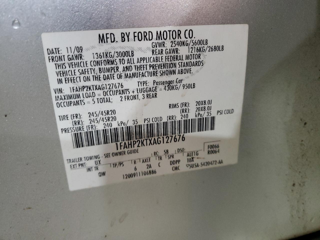 2010 Ford Taurus - Image 12