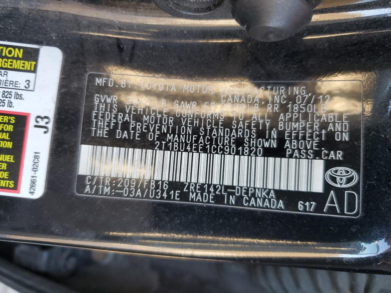 2012 Toyota Corolla - Image 12