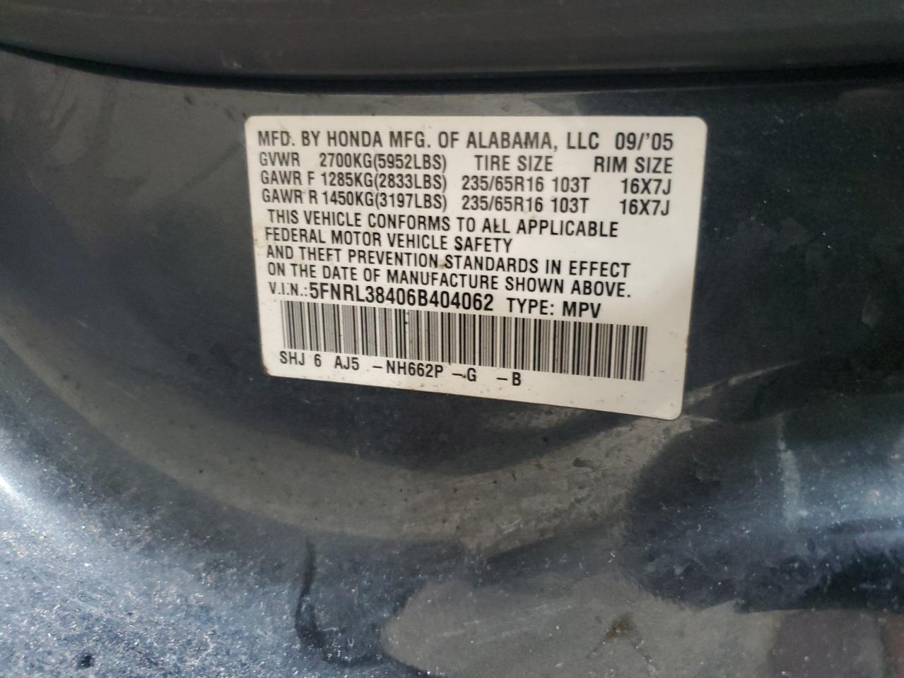 2006 Honda Odyssey - Image 15