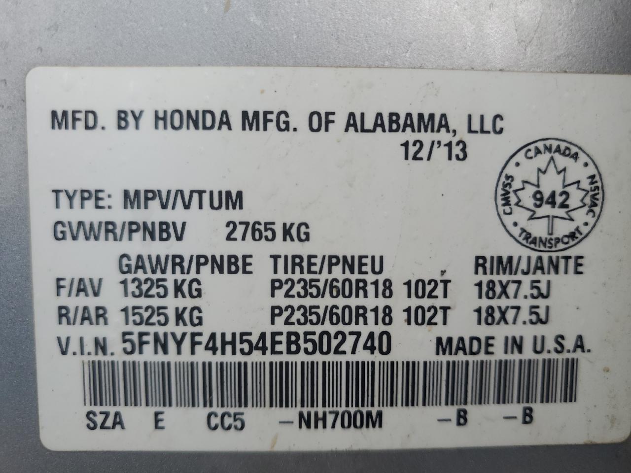2014 Honda Pilot - Image 13