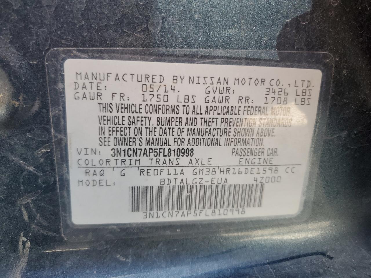 2015 Nissan Versa - Image 12