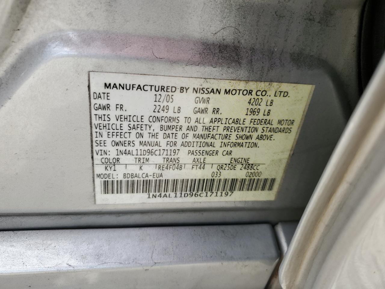 2006 Nissan Altima - Image 12