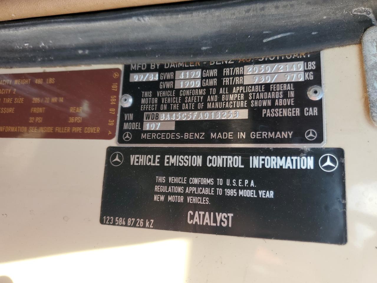 1985 Mercedes-Benz SL-klasse - Image 13