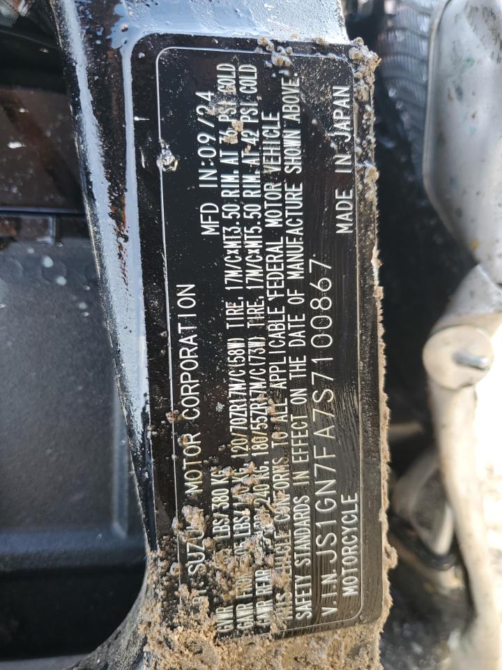 2025 Suzuki Gsx-R600 VIN: JS1GN7FA7S7100867 Lot: 63318205