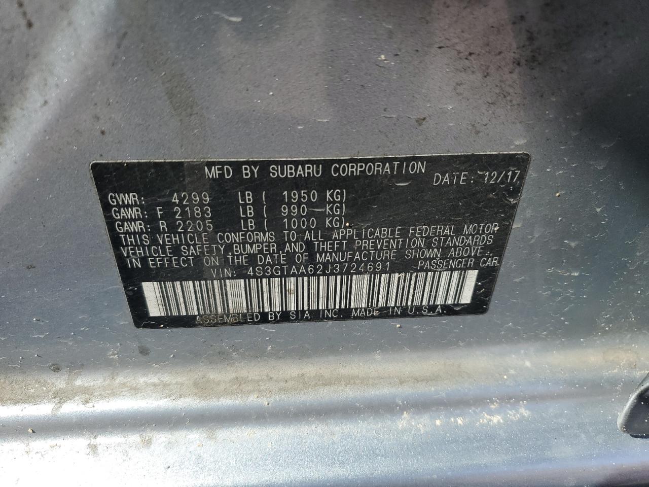 2018 Subaru Impreza - Image 12