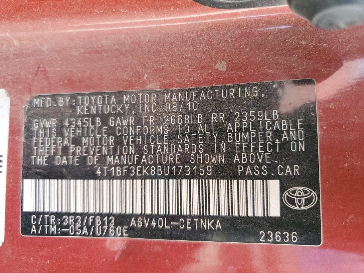 2011 Toyota Camry - Image 12
