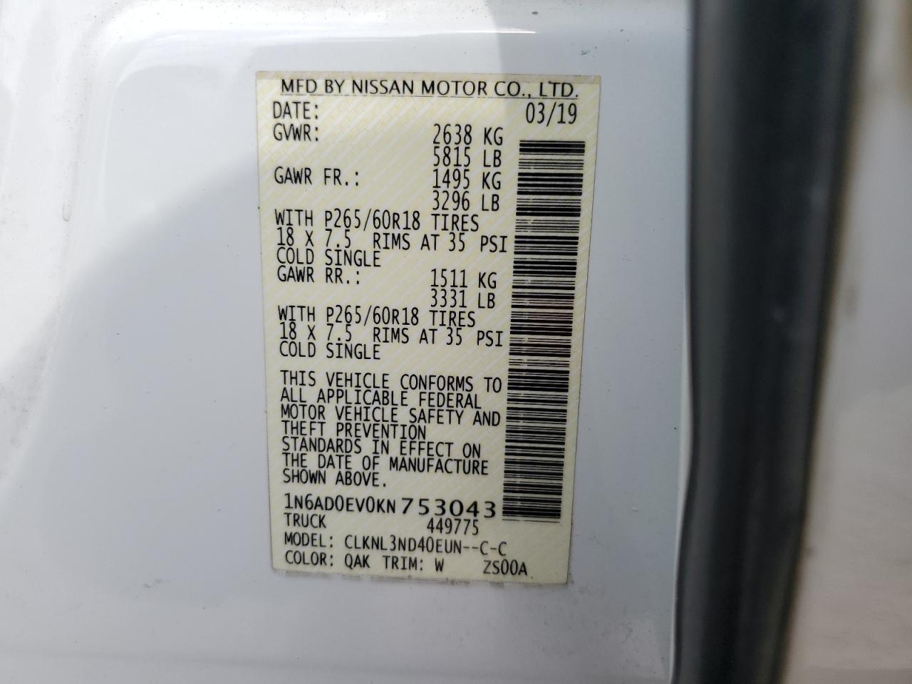 2019 Nissan Navara (Frontier) - Image 14