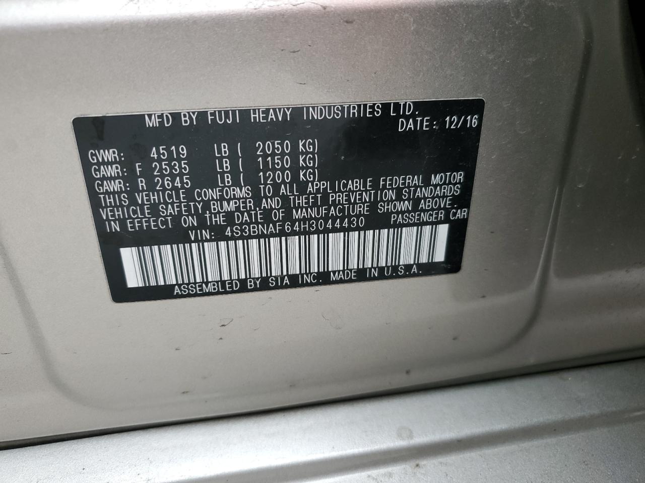 2017 Subaru Legacy - Image 13