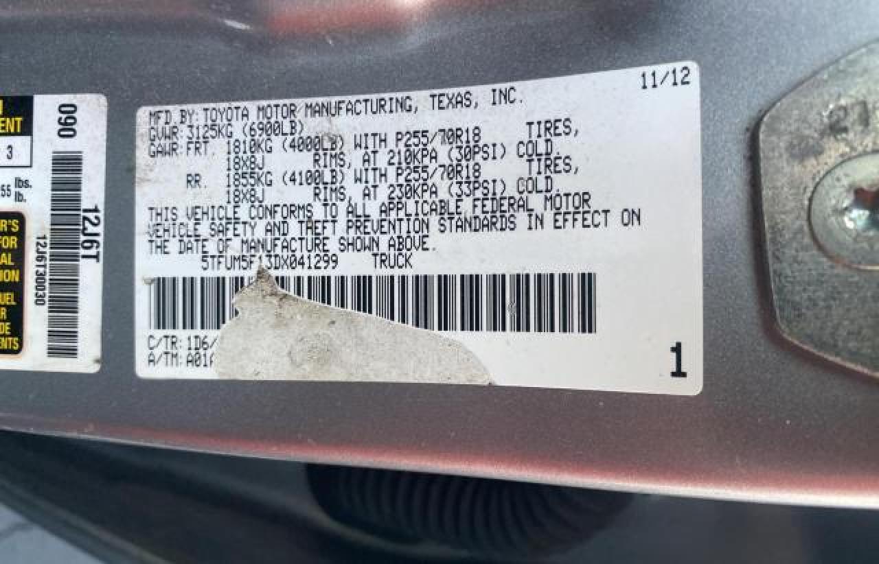 2013 Toyota Thundra VIN: 5TFUM5F13DX041299 Lot: 74126334