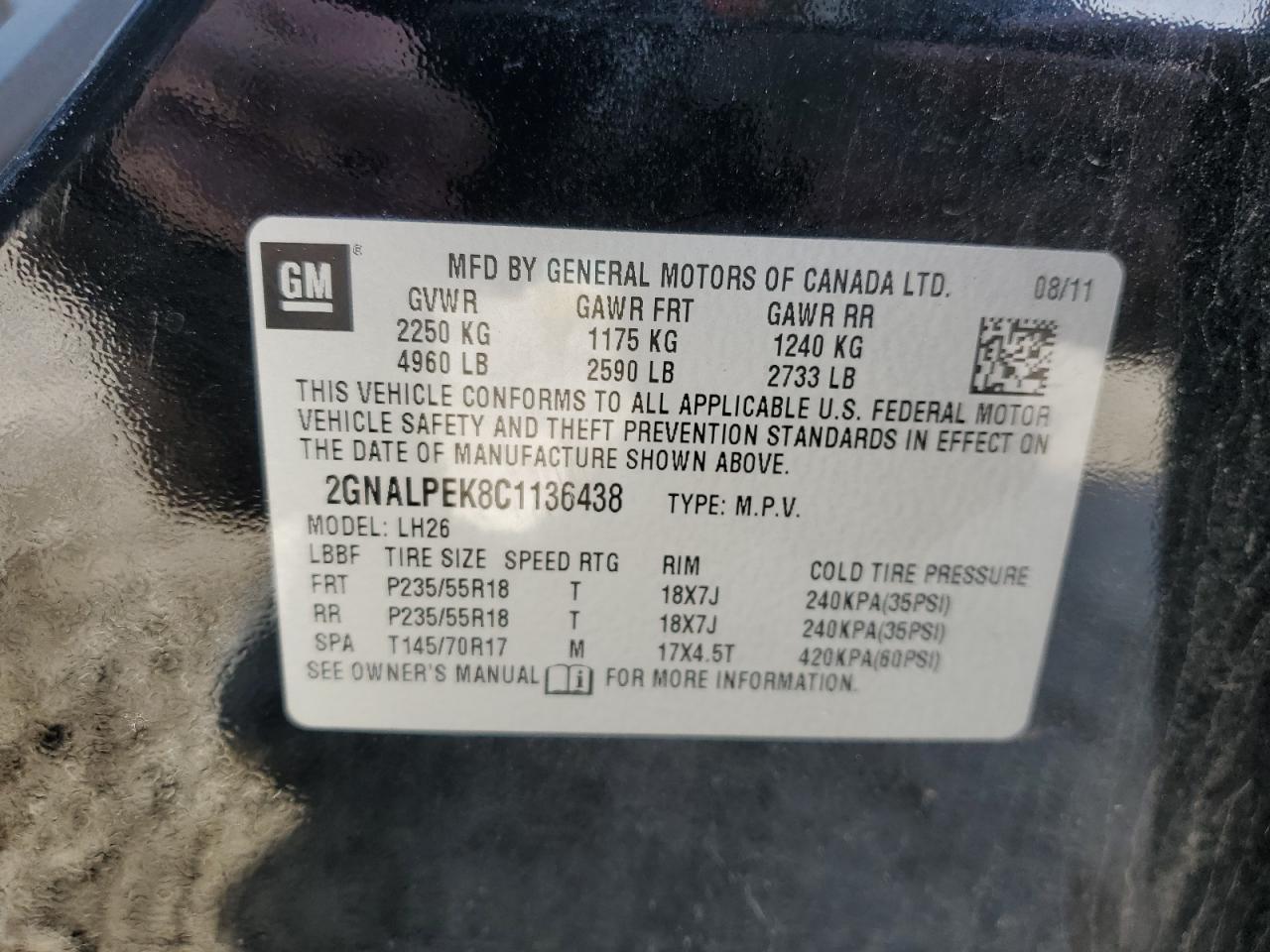 2012 Chevrolet Equinox - Image 16