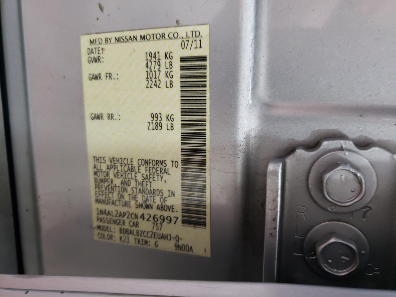 2012 Nissan Altima - Image 13