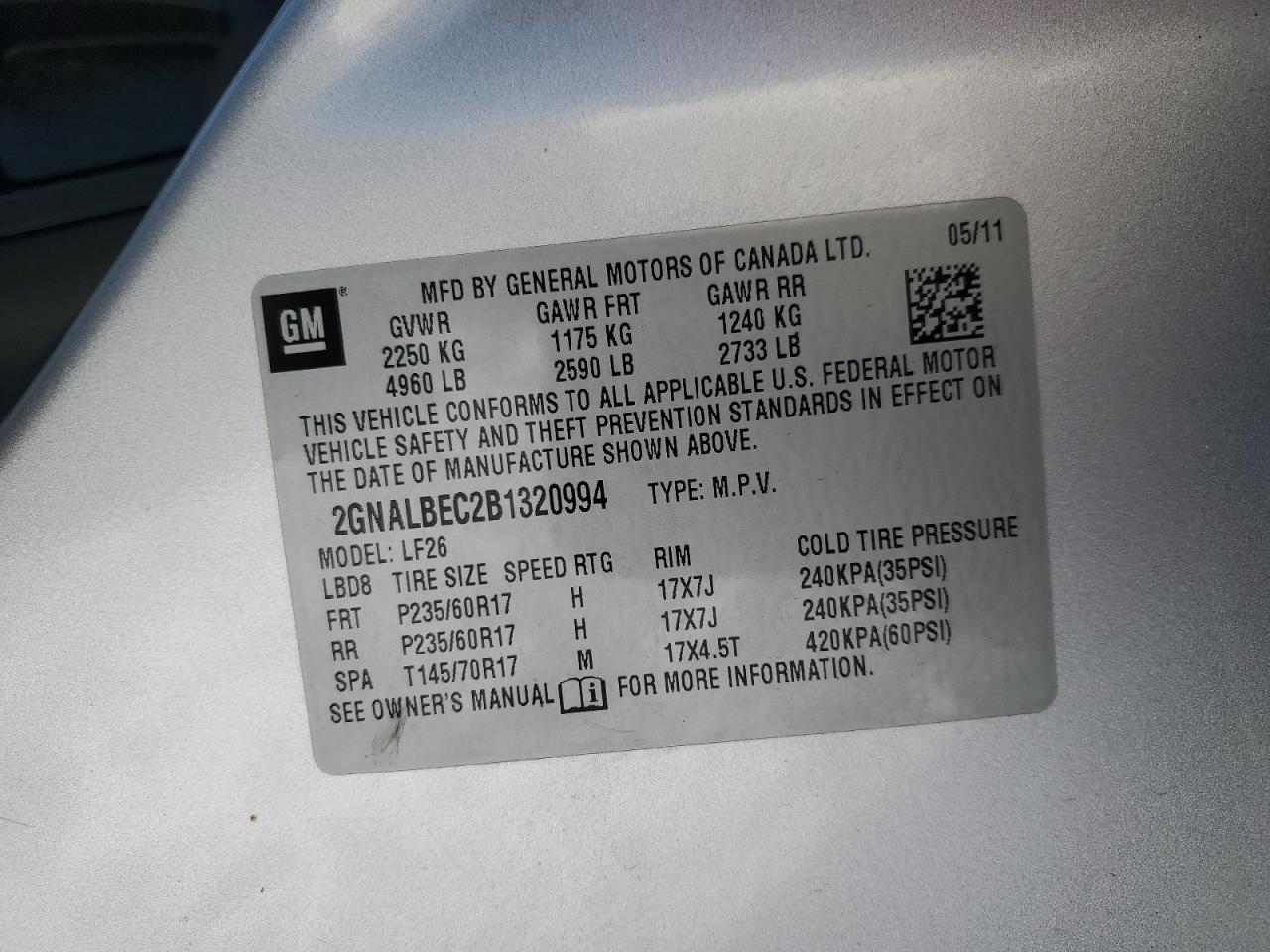 2011 Chevrolet Equinox - Image 13