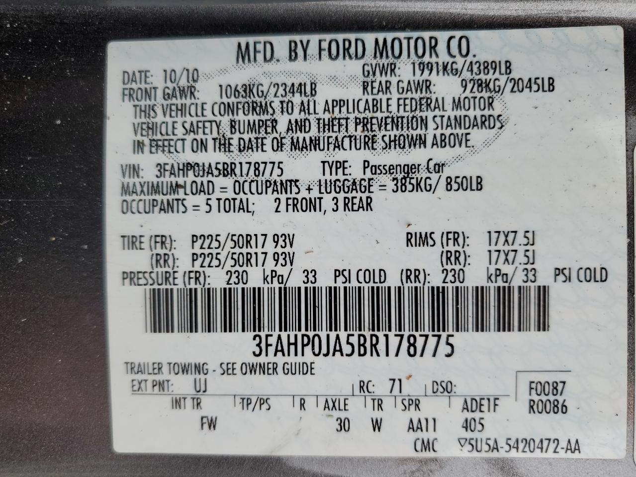 2011 Ford Fusion - Image 14