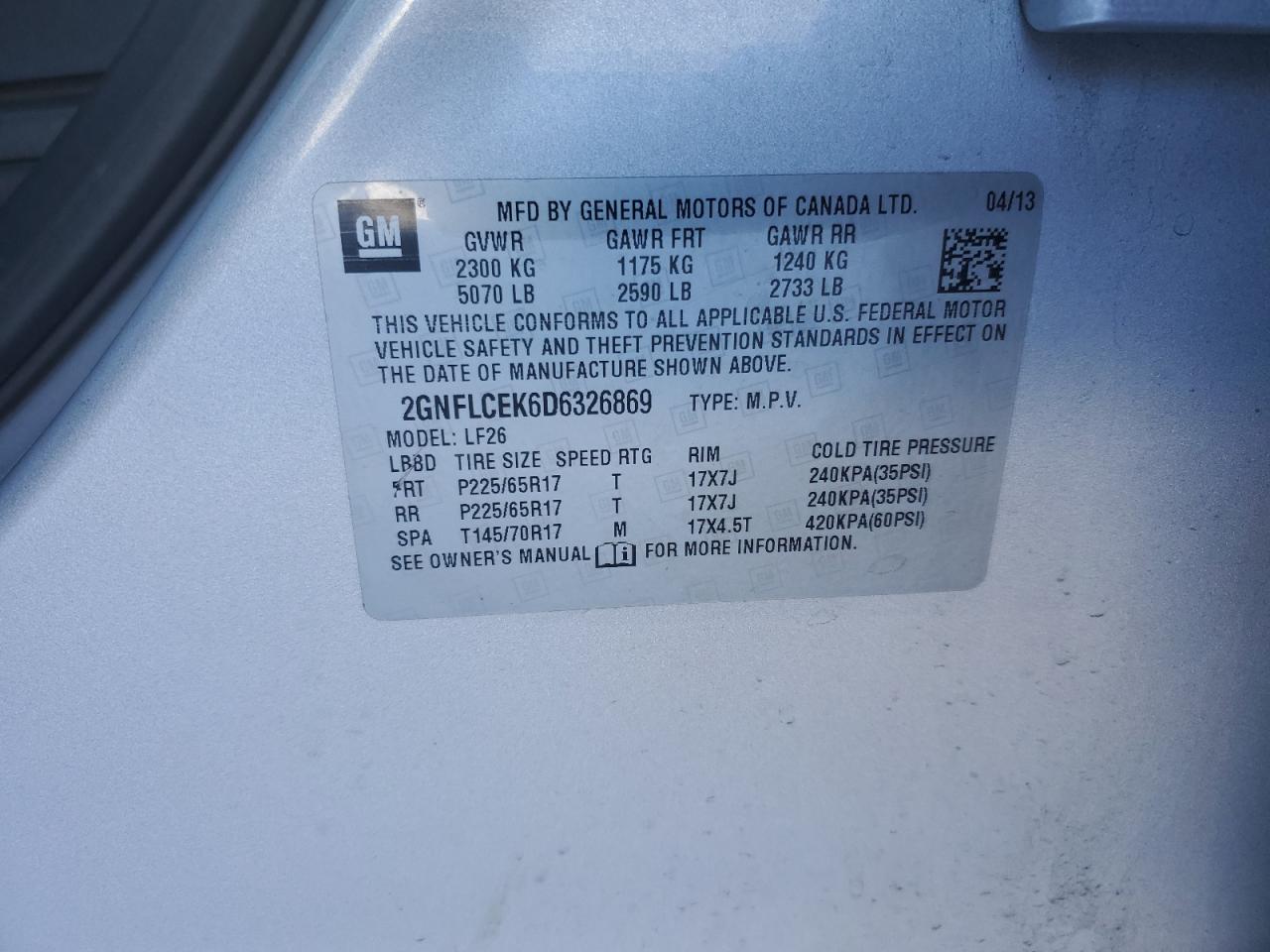 2013 Chevrolet Equinox - Image 14