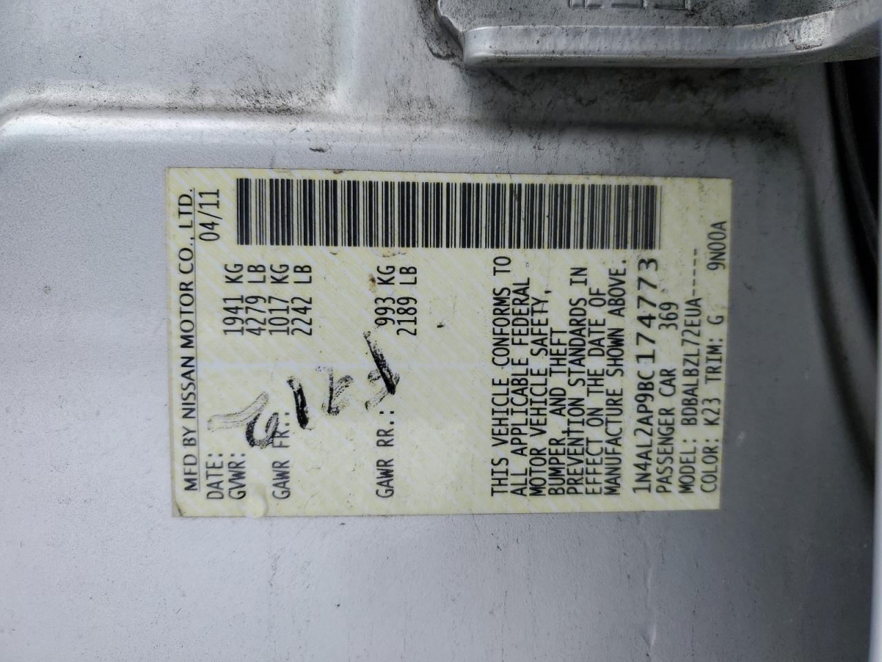 2011 Nissan Altima - Image 12
