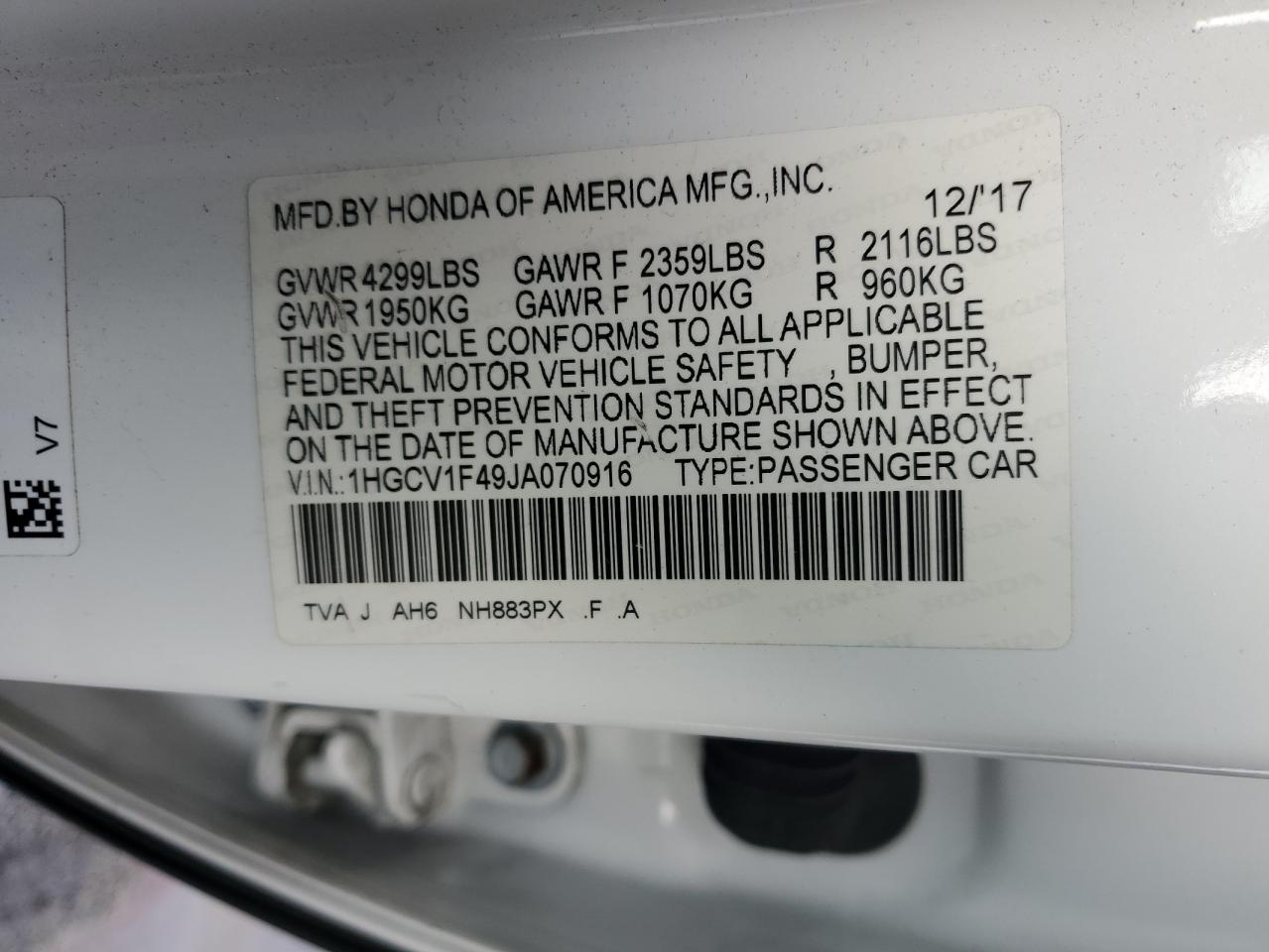 2018 Honda Accord - Image 12