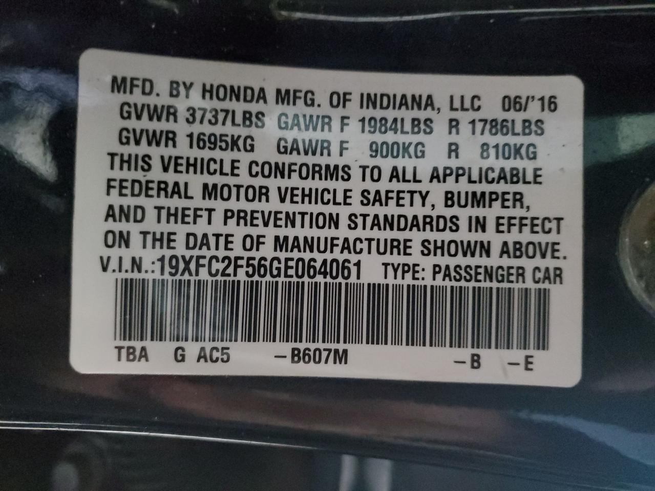 2016 Honda Civic - Image 12