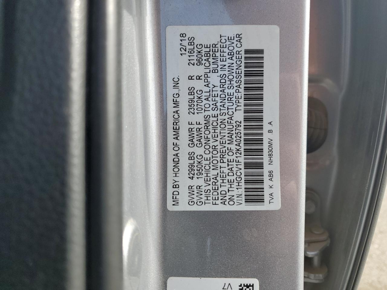 2019 Honda Accord - Image 12
