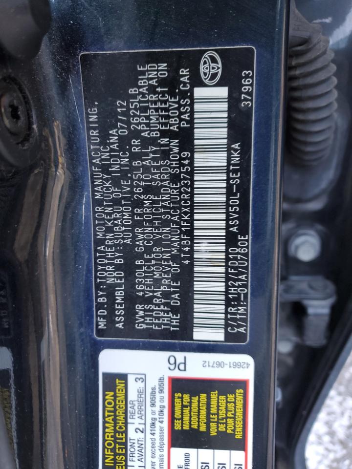 2012 Toyota Camry - Image 12