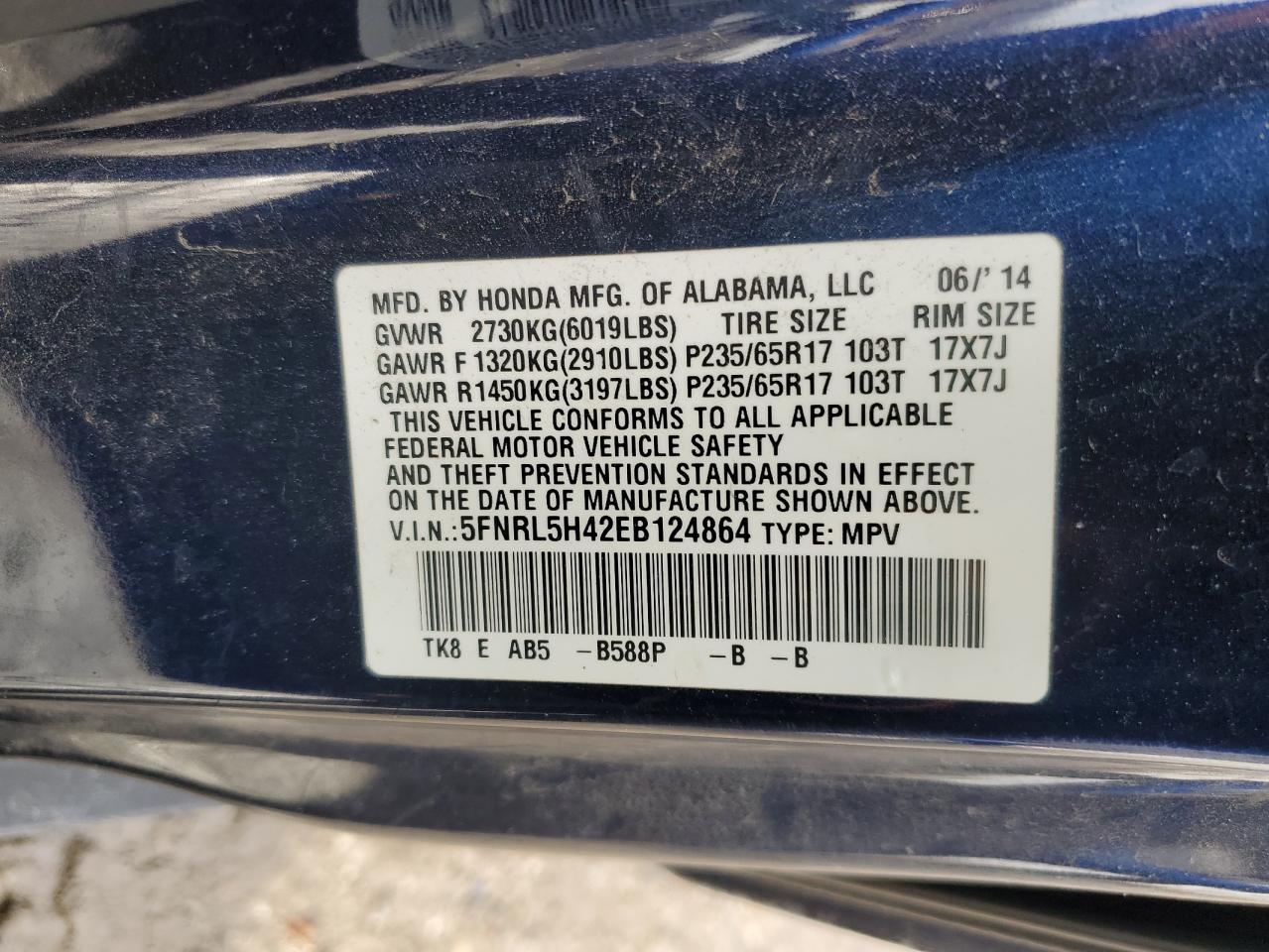 2014 Honda Odyssey - Image 13