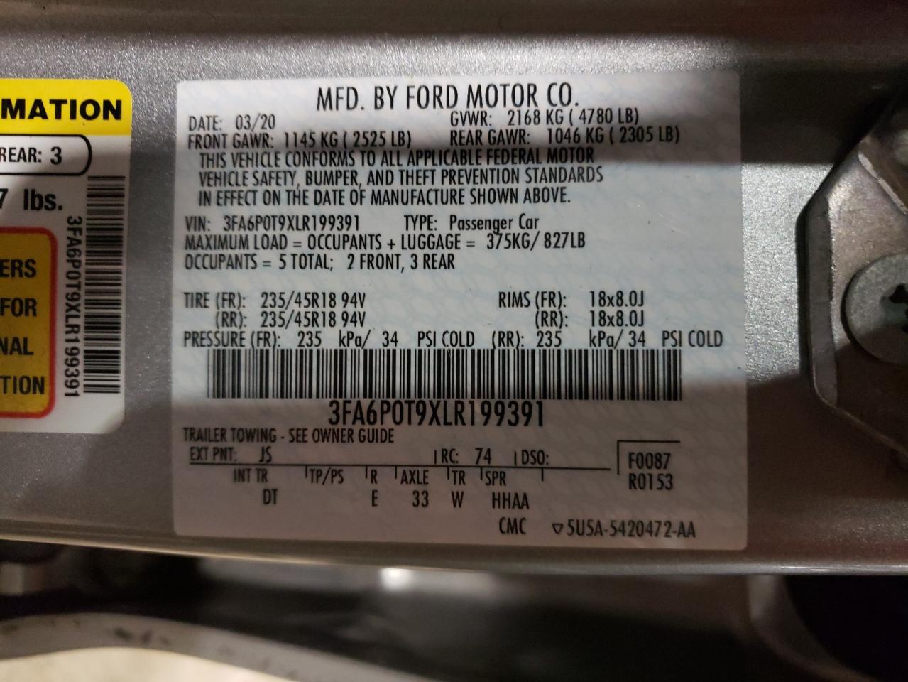 2020 Ford Fusion - Image 12