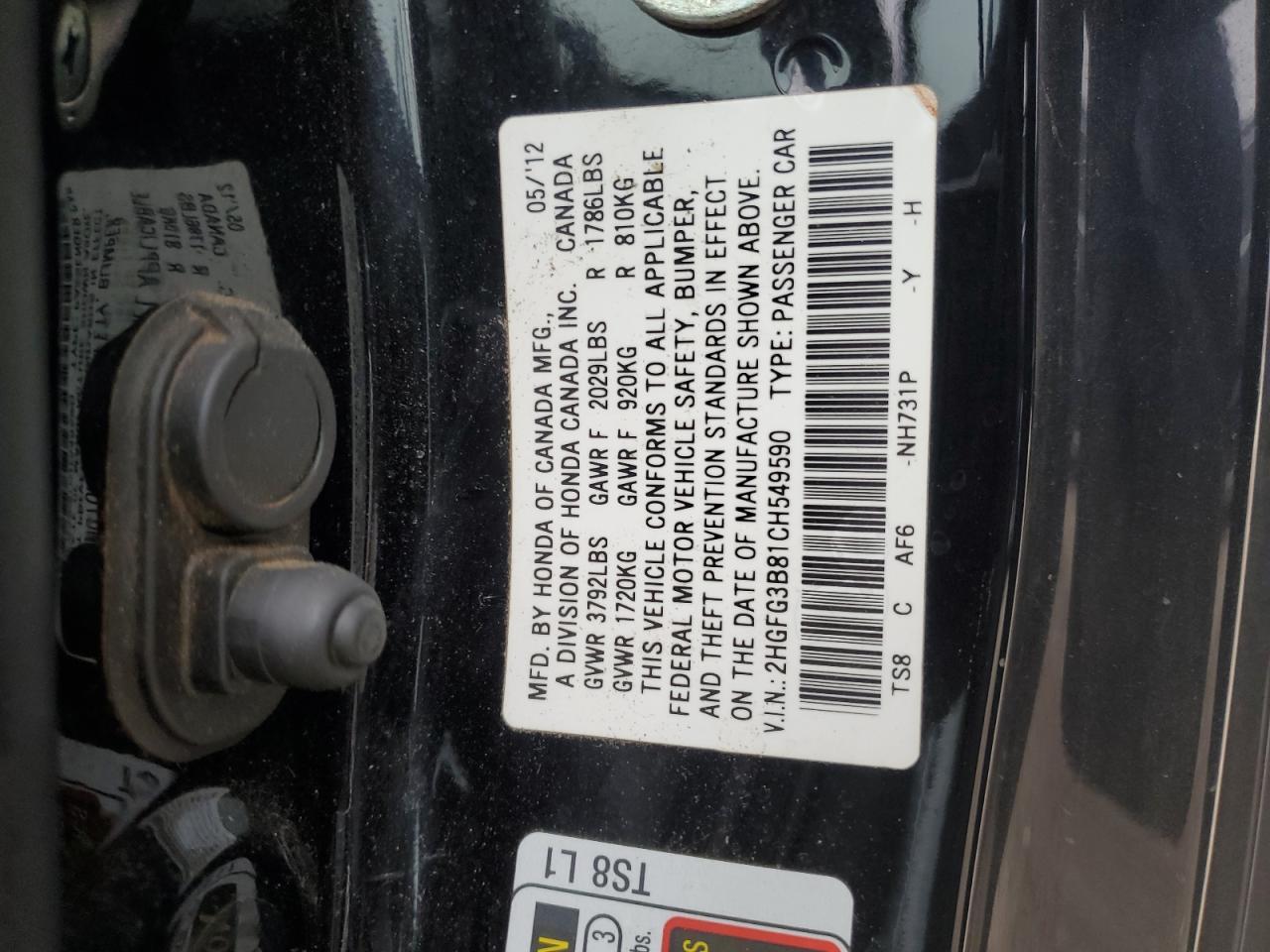 2012 Honda Civic - Image 12