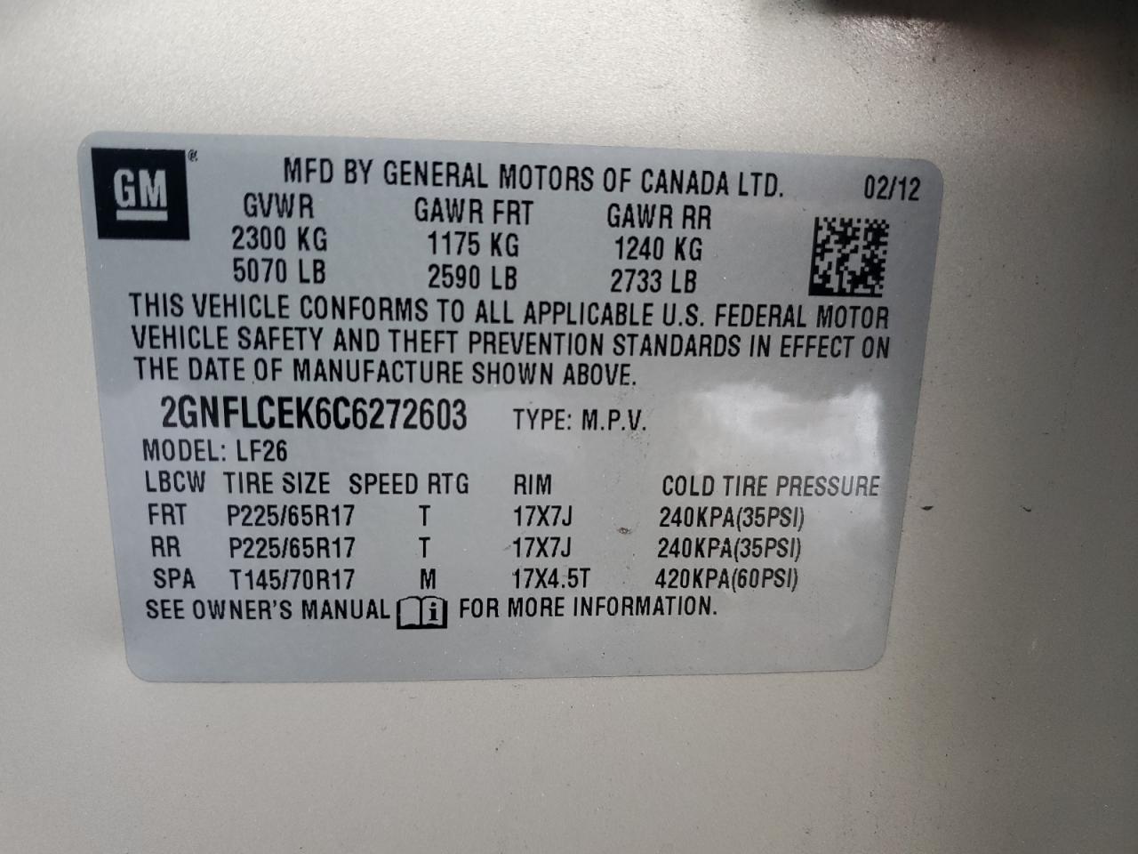 2012 Chevrolet Equinox - Image 16