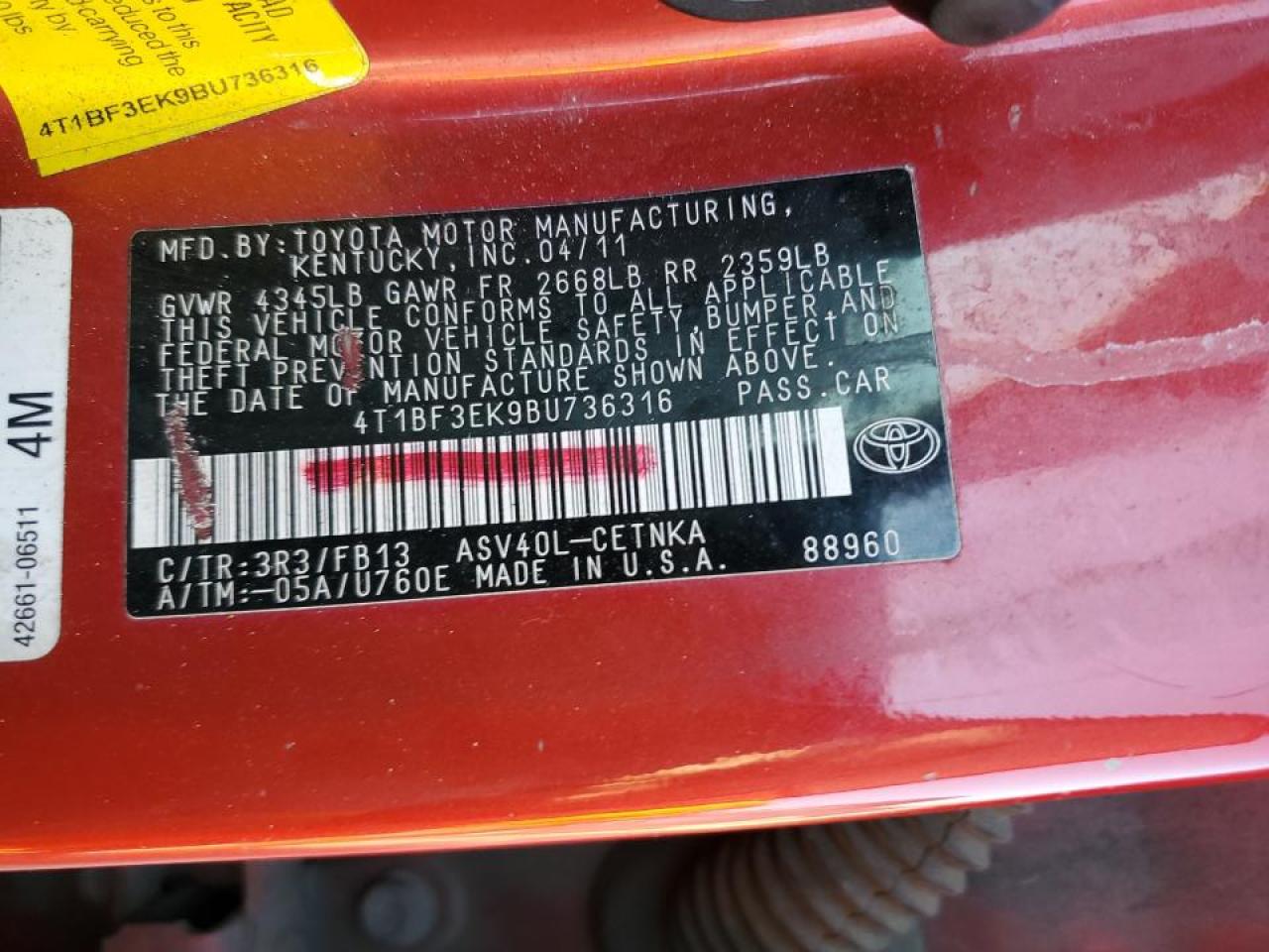 2011 Toyota Camry - Image 12