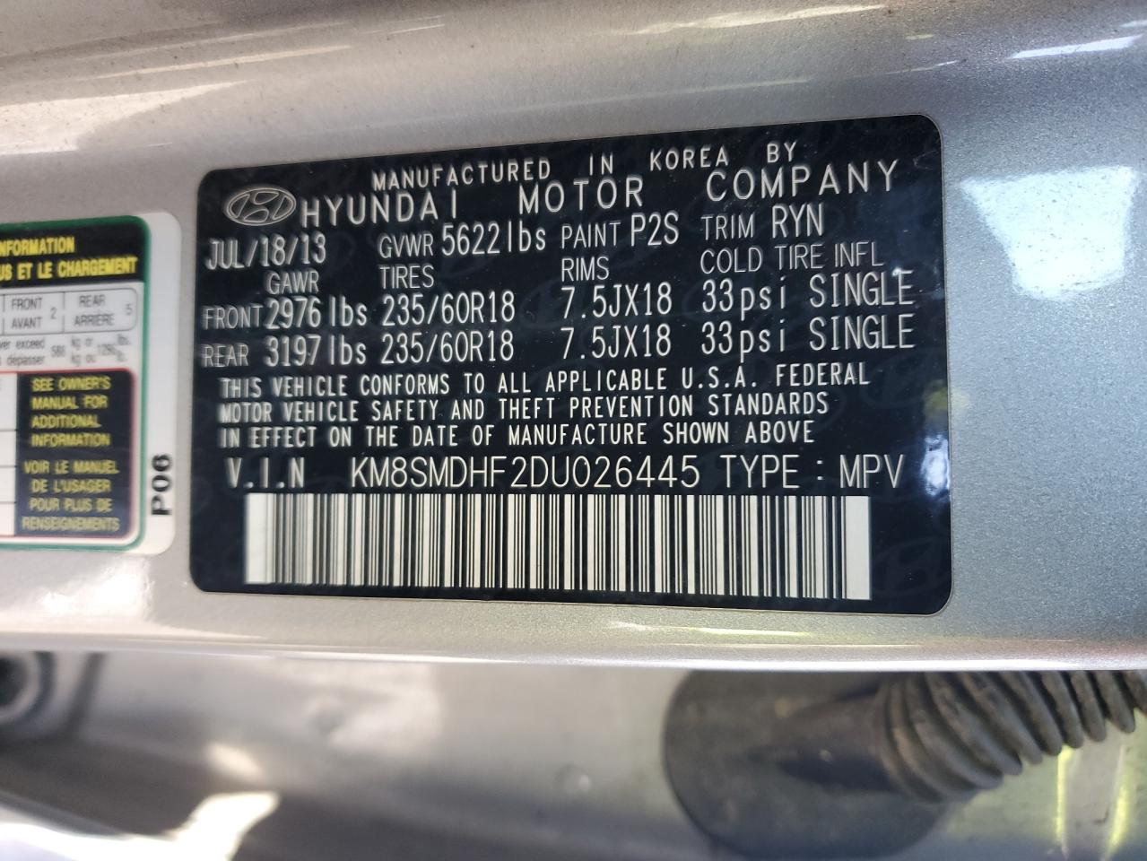 2013 Hyundai Santa Fe - Image 13