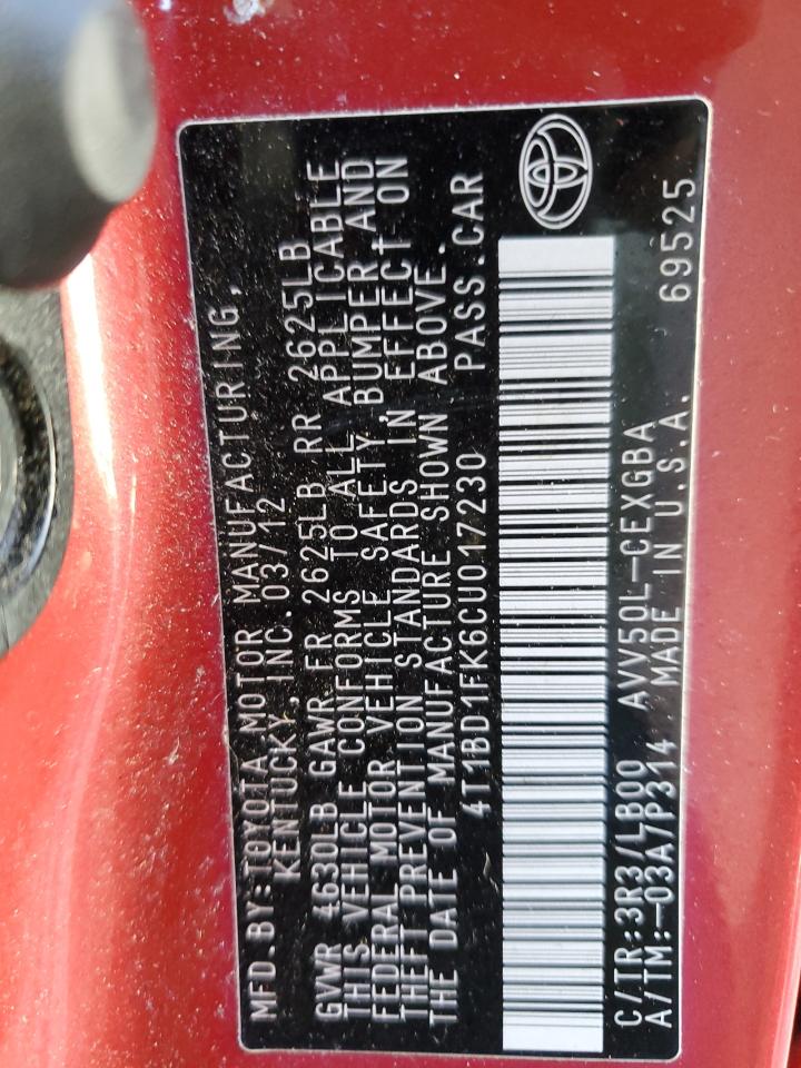 2012 Toyota Camry - Image 12