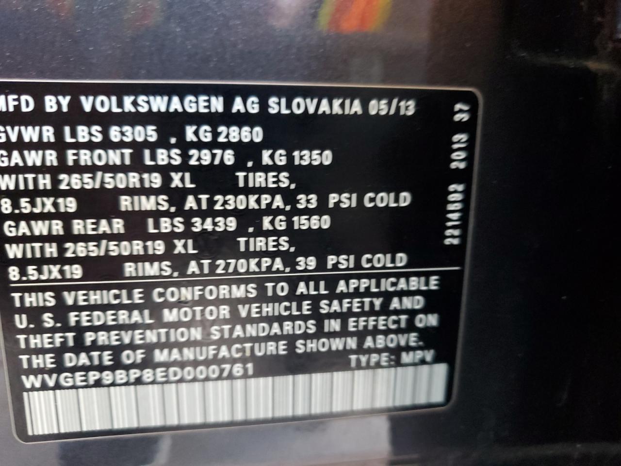 2014 Volkswagen Touareg - Image 13