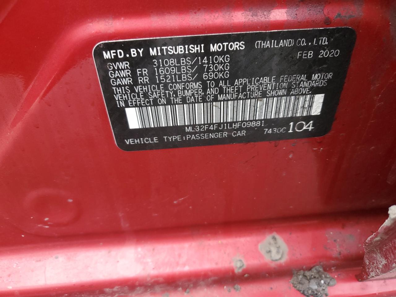 2020 Mitsubishi Mirage - Image 13
