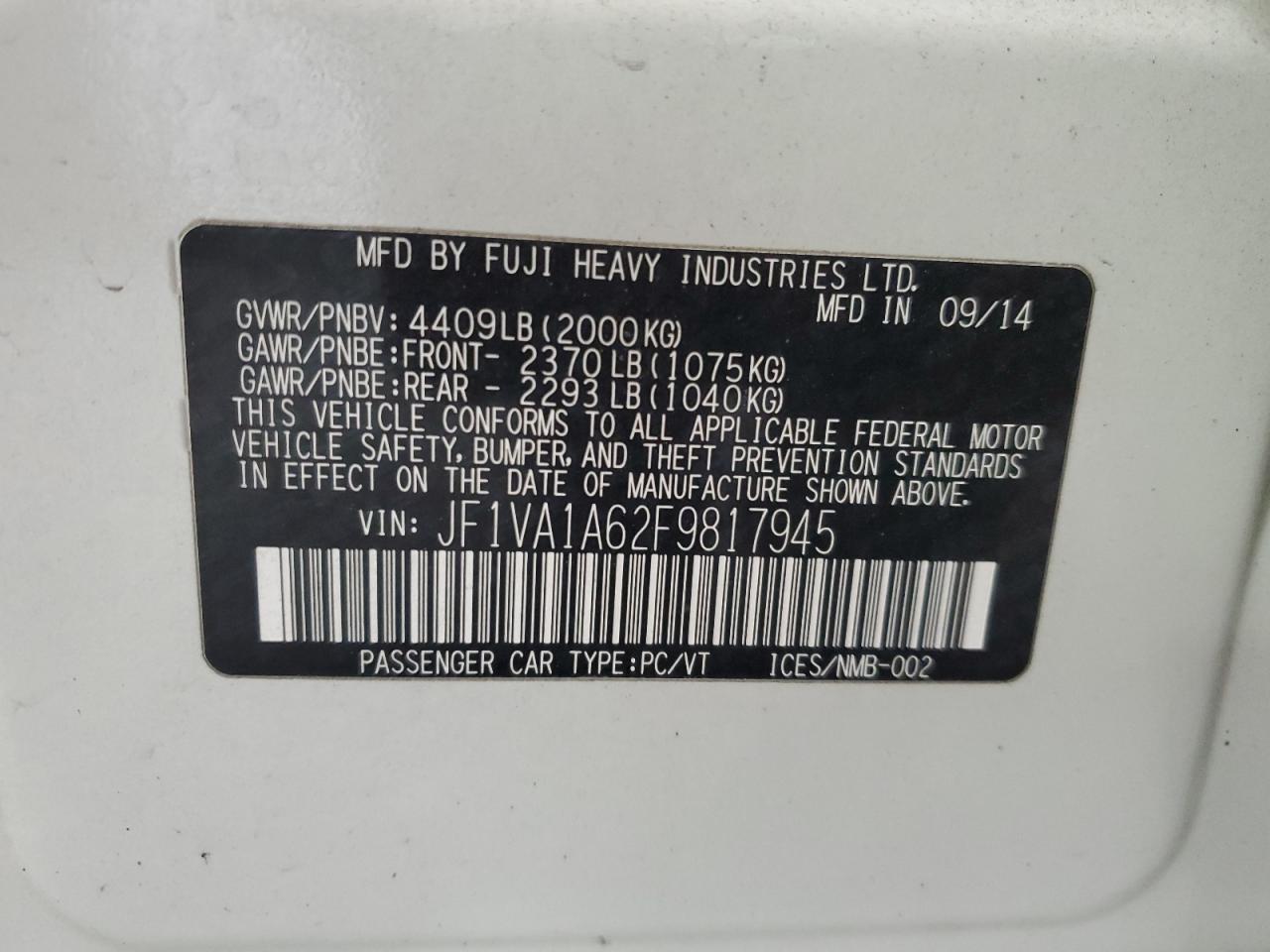 2015 Subaru WRX - Image 12