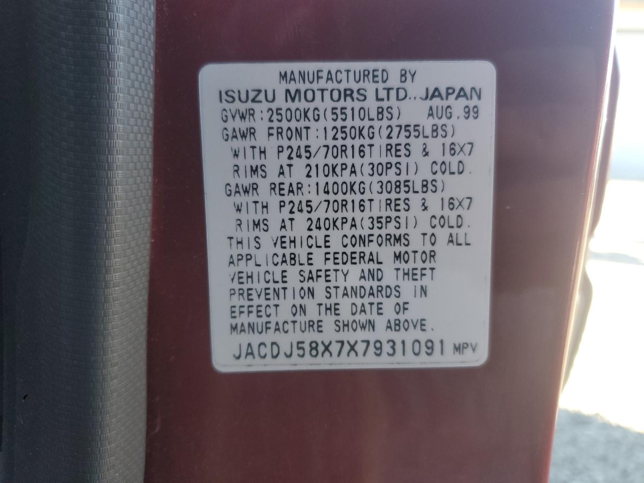 1999 Isuzu Trooper - Image 14