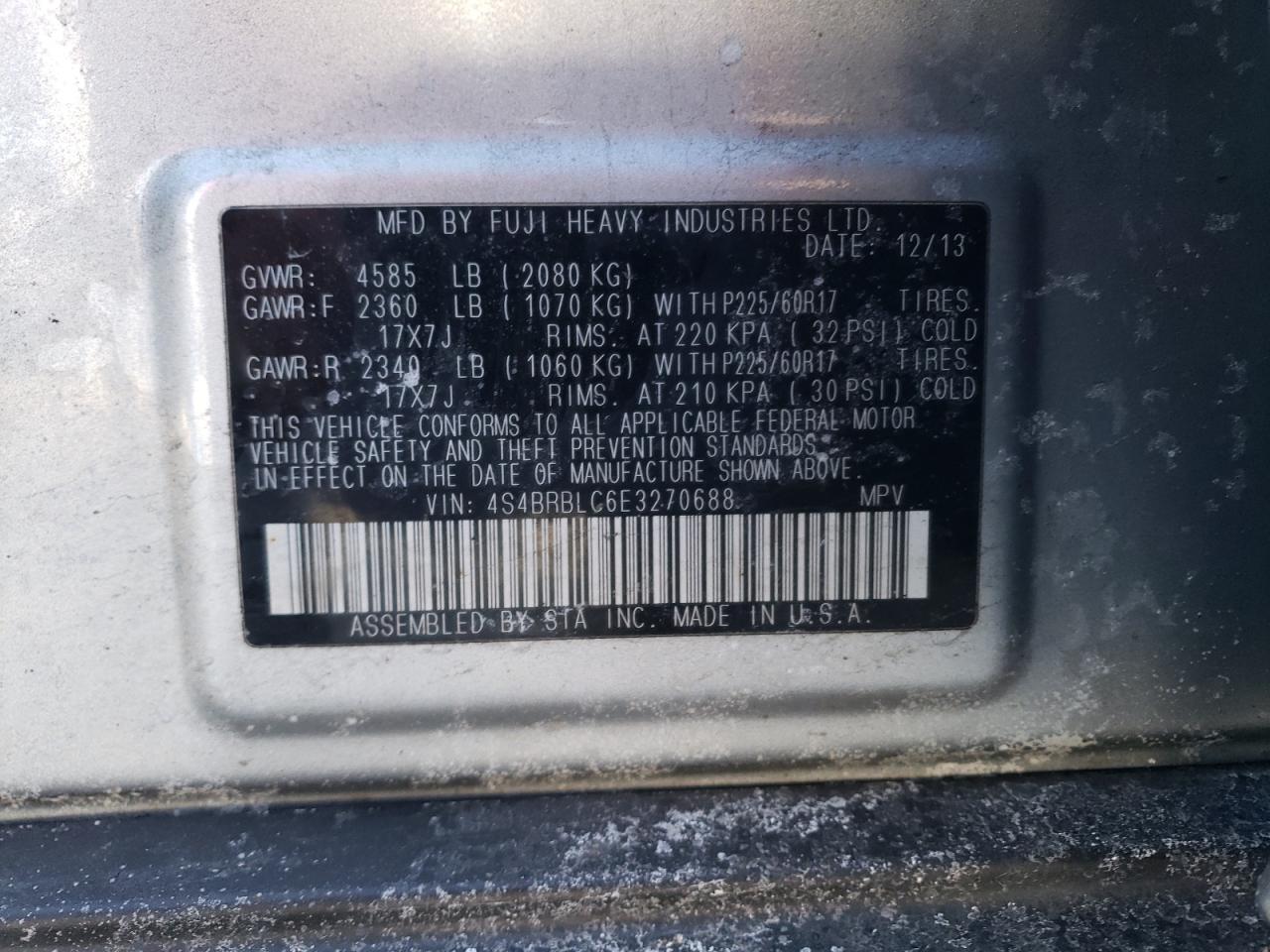 2014 Subaru Outback - Image 12