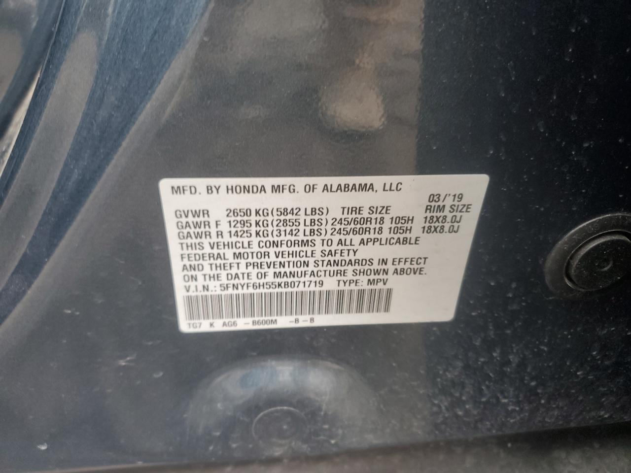 2019 Honda Pilot - Image 13
