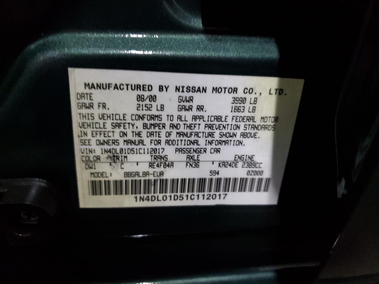 2001 Nissan Altima - Image 12
