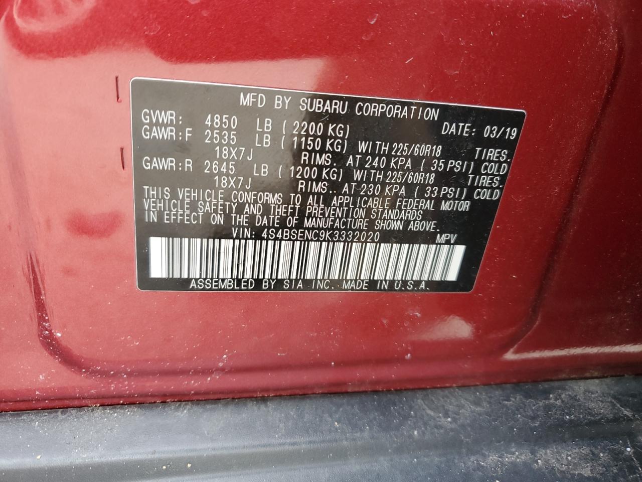 2019 Subaru Outback - Image 12