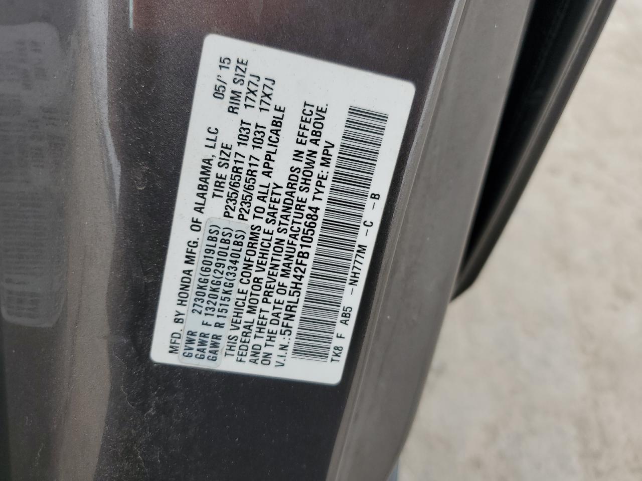2015 Honda Odyssey - Image 14
