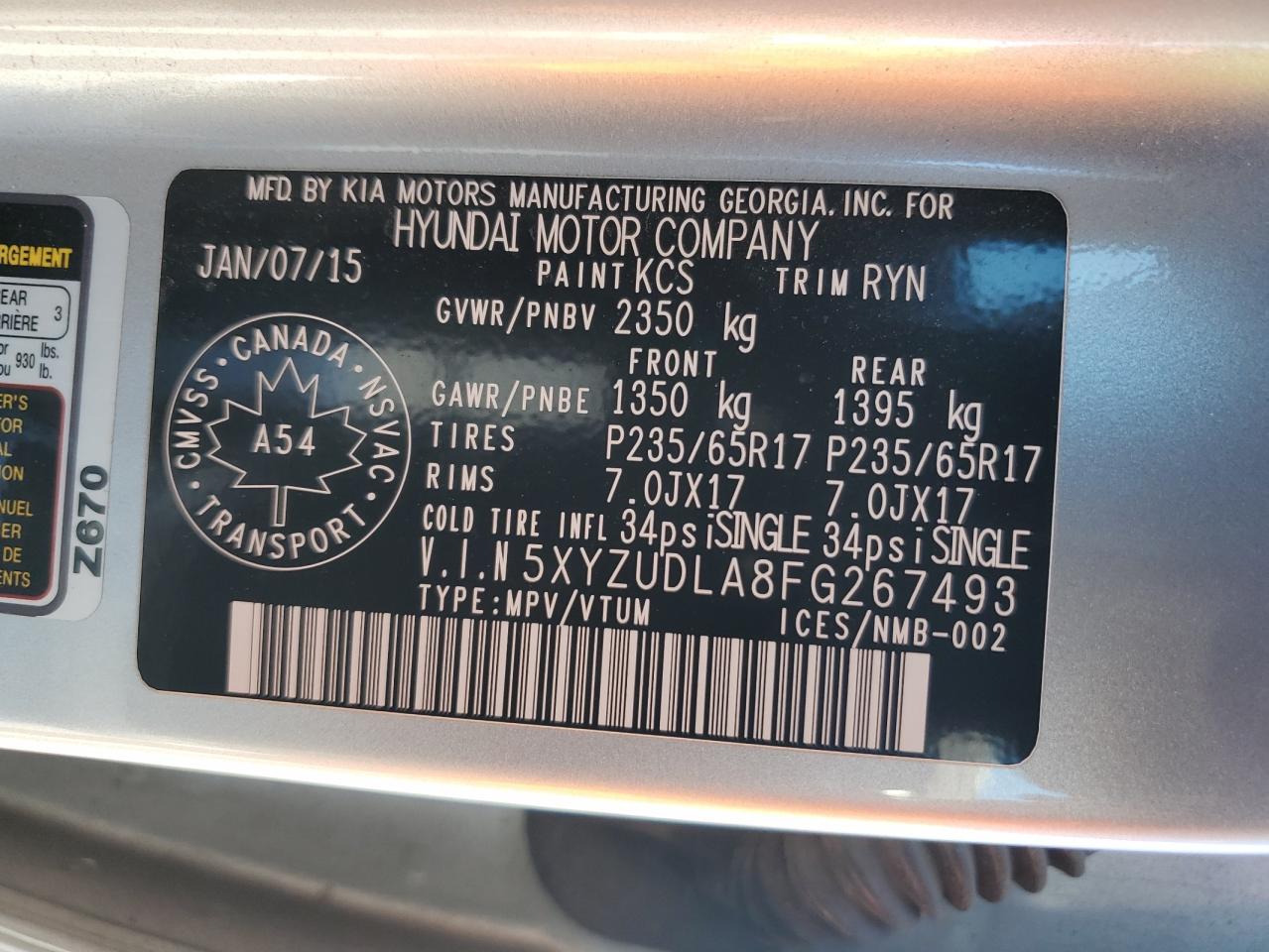 2015 Hyundai Santa Fe - Image 14