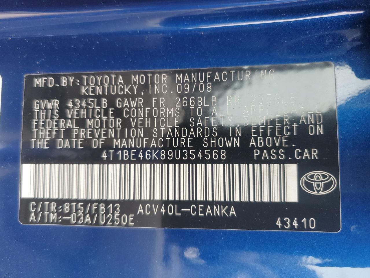 2009 Toyota Camry - Image 12