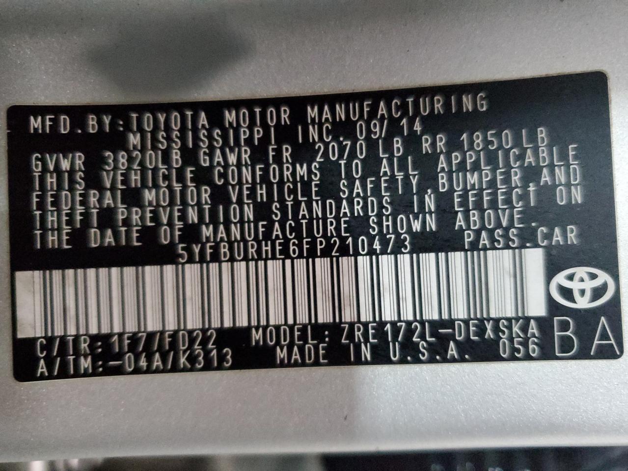 2015 Toyota Corolla - Image 12