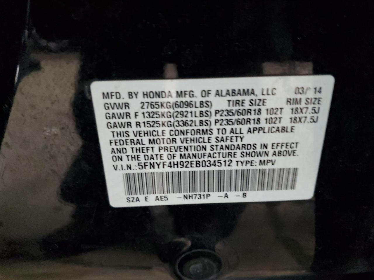 2014 Honda Pilot - Image 13