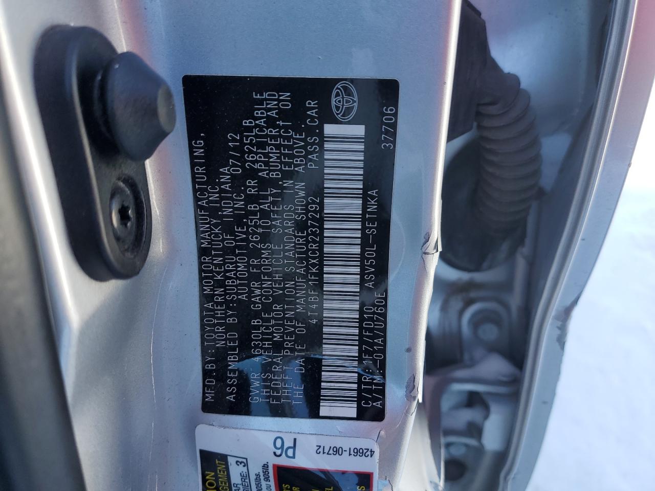 2012 Toyota Camry - Image 12