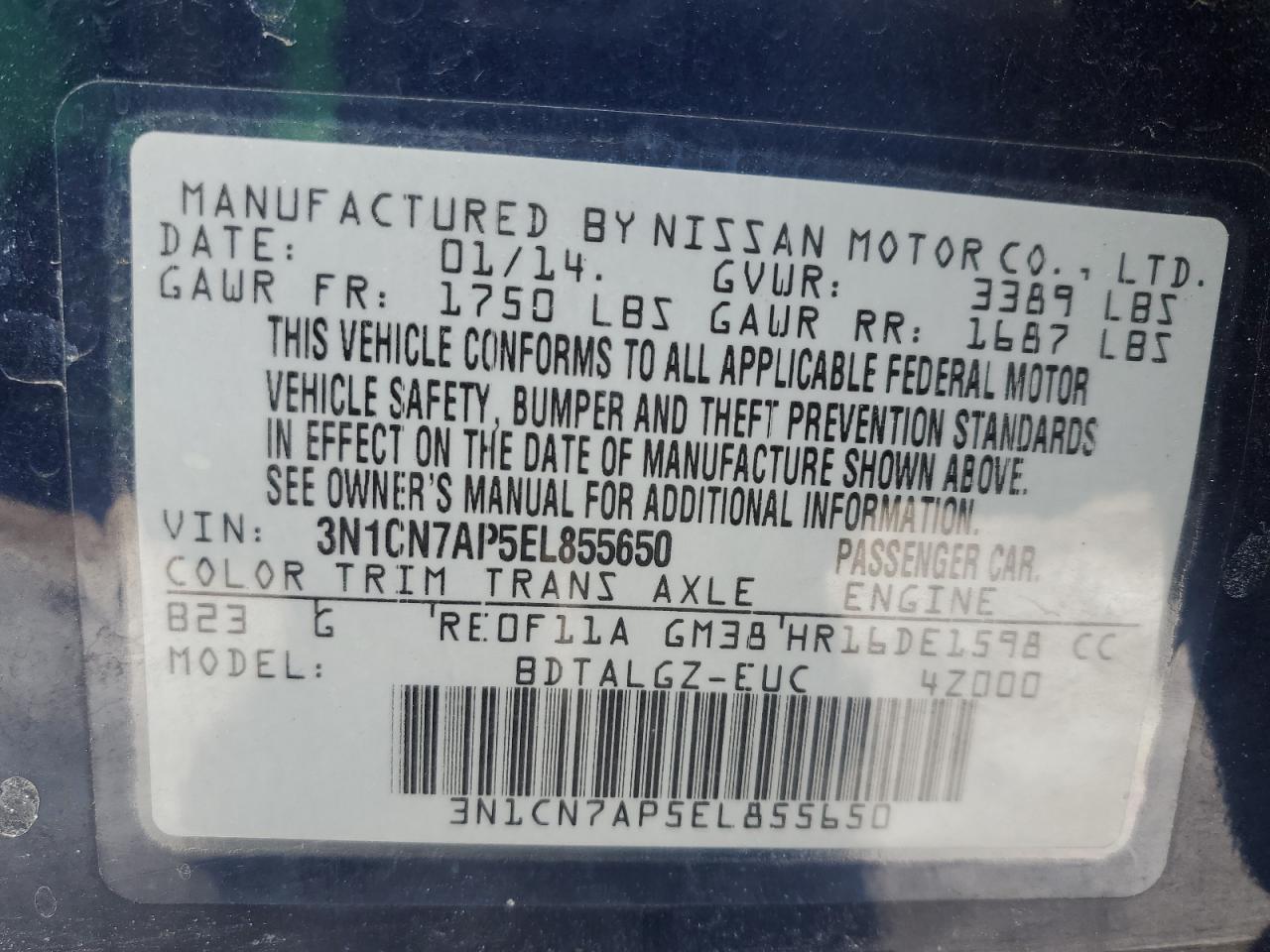 2014 Nissan Versa - Image 12