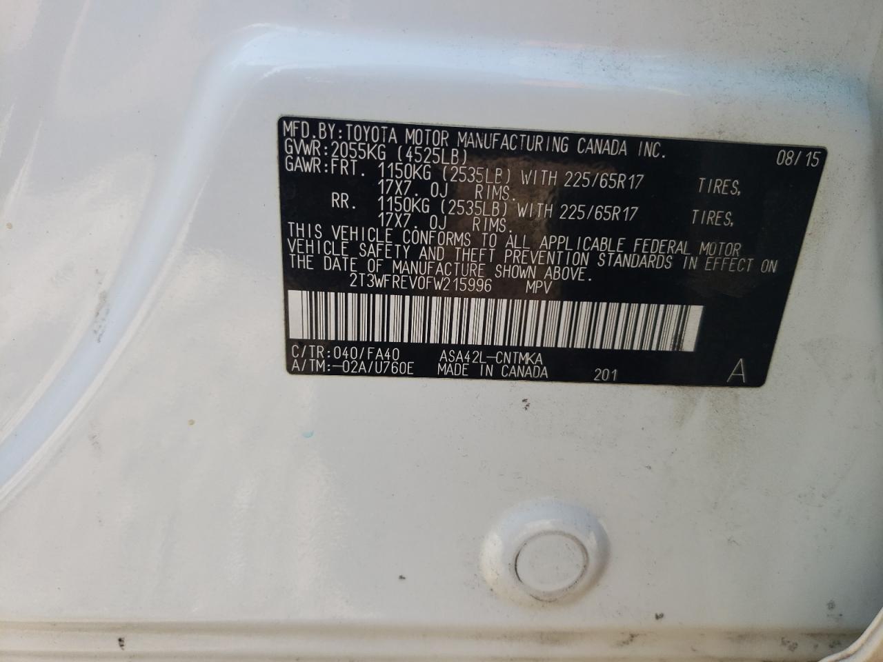 2015 Toyota RAV 4 - Image 13