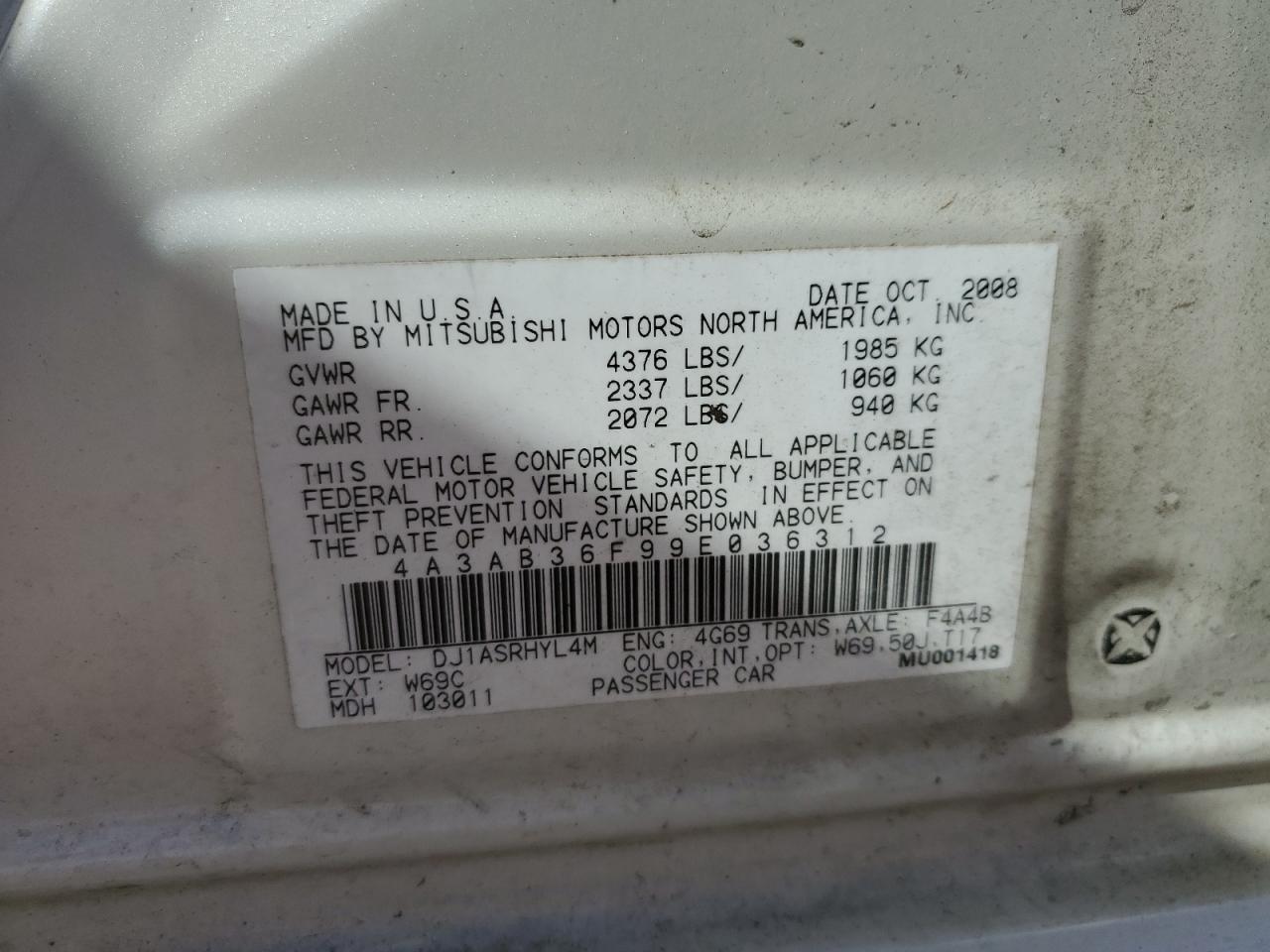 2009 Mitsubishi Galant - Image 12