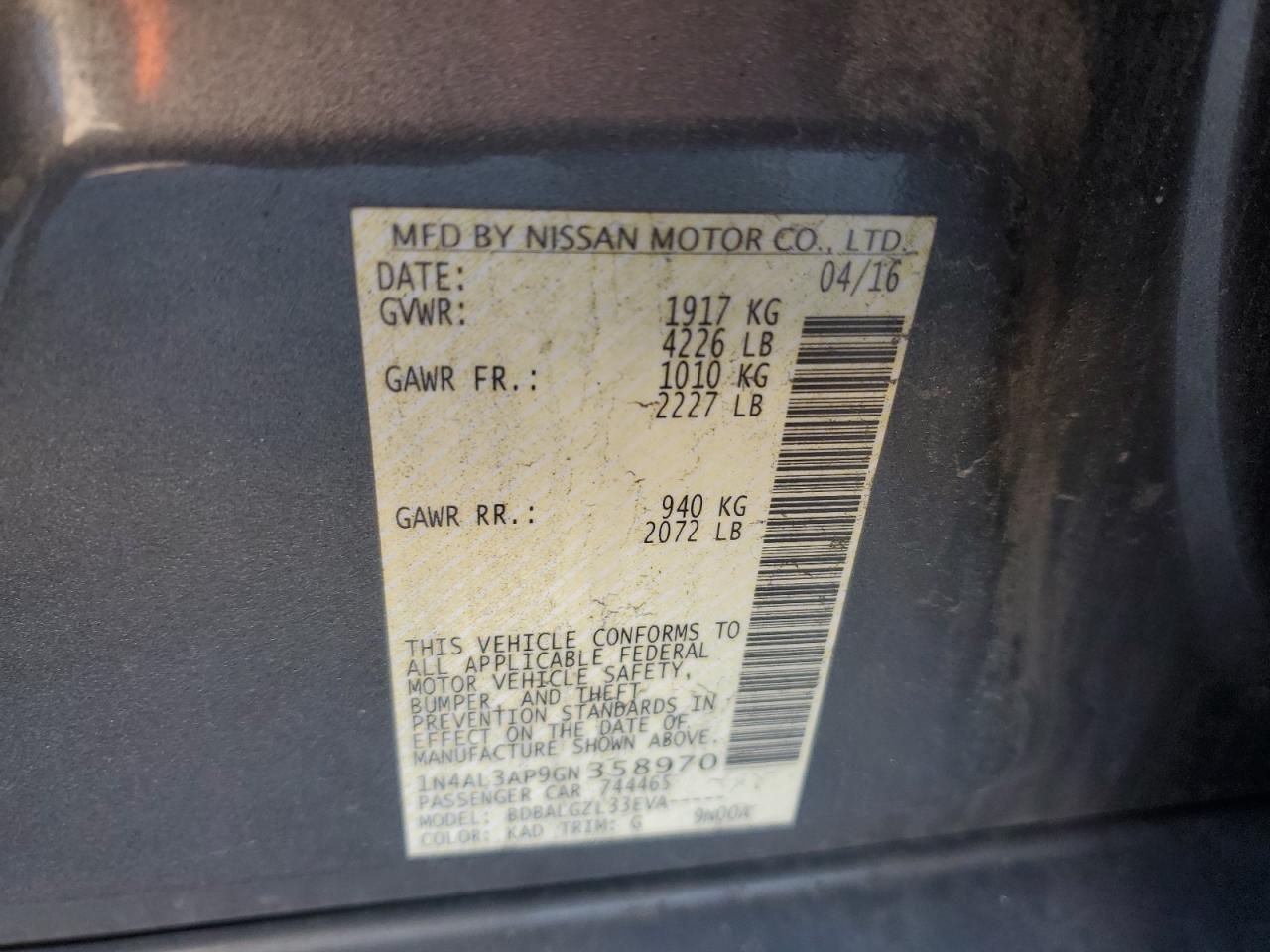 2016 Nissan Altima - Image 12